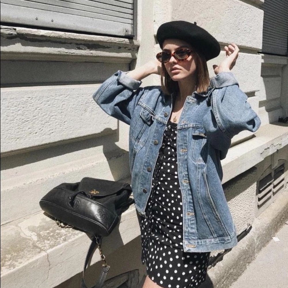 classic french beret hat black felt fall winter - Picture 3 of 16